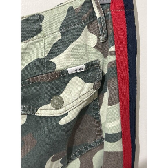 Mother‎ Pants Green The No Zip Misfit Double Time Camouflage Side Stripe Size 26 - Picture 8 of 13